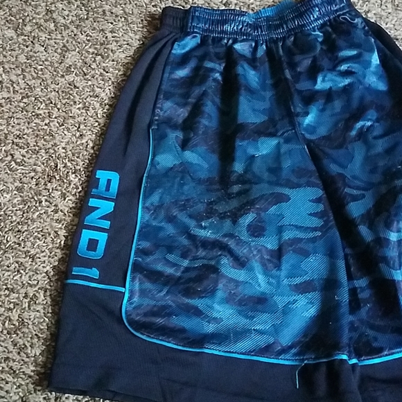 Mens and 1 small basketball athletic shorts blue - Picture 2 of 4
